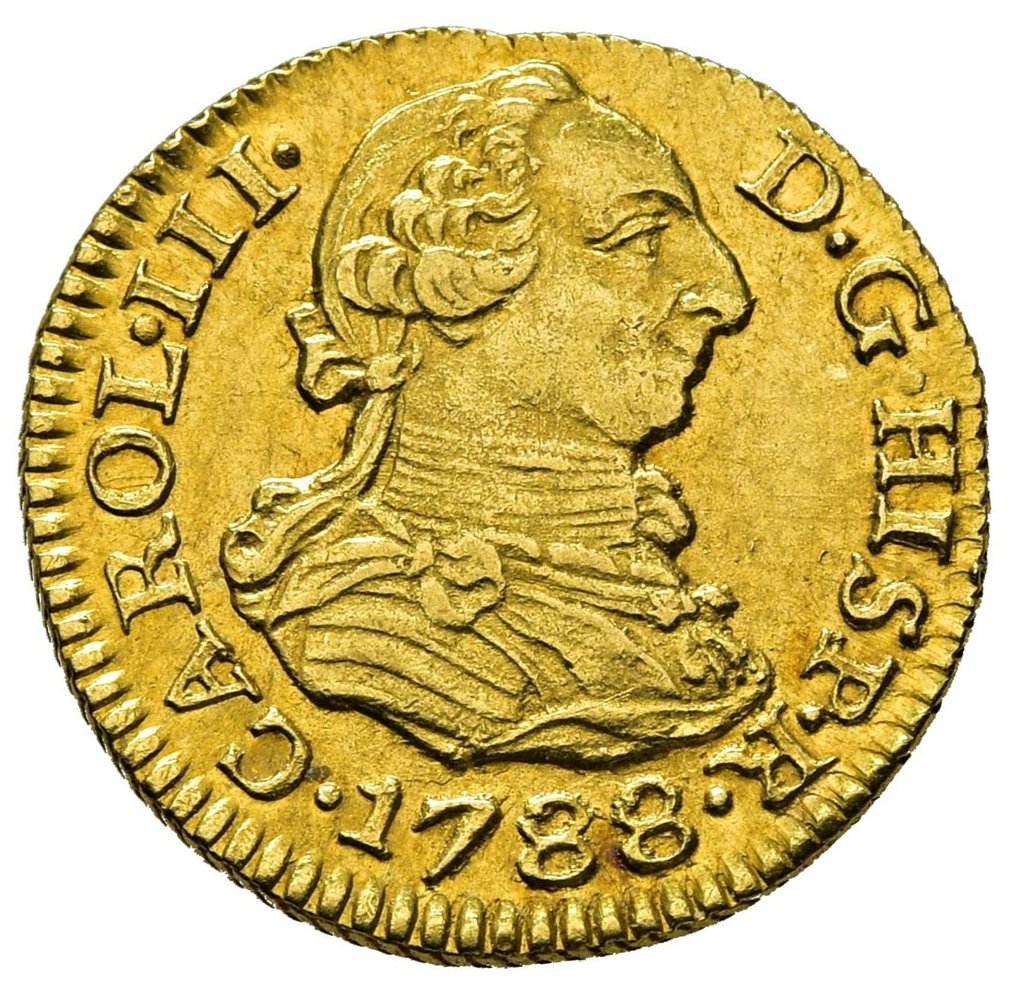 Spain. Carlos III (1759-1788). 1/2 Escudo - 1788 C - Sevilla - Brillo original #1.1