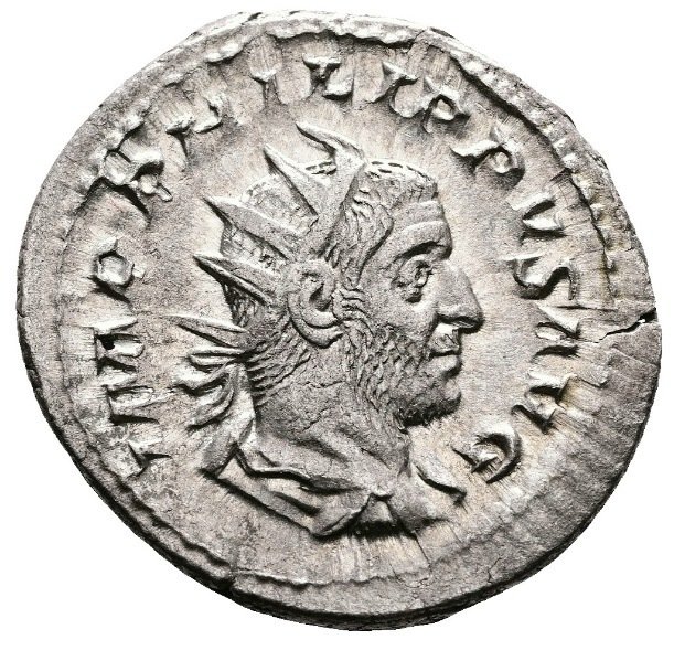 羅馬帝國. Philip I with a Legionary Reverse, Struck on a Broad Flan. Antoninianus 244-249 AD #1.2