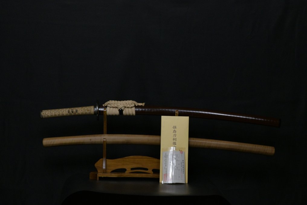 武士刀 - Nihonto Echizen Kaneue 与 NBTHK hozon 在美丽的古董 koshirae 和 shirasaya - 日本 - Early Edo period #1.1