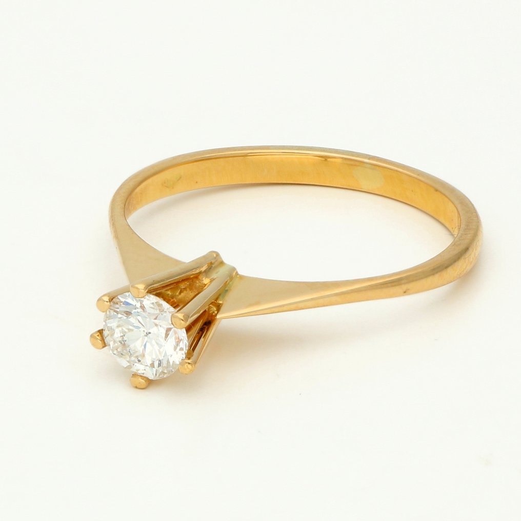 Ring - 18 kt Gelbgold Diamant  (Natürlich) #1.2