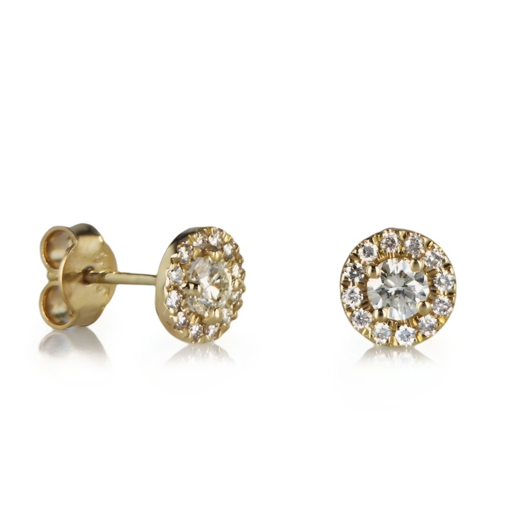 Σετ κοσμημάτων 2 τεμαχίων - 14 καράτια Κίτρινο χρυσό -  0.78ct. tw. Διαμάντι (Φυσικό)  - Διαμάντι #3.2