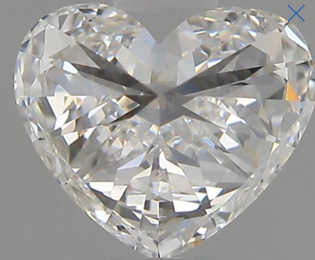 1 pcs Diamant  (Natural)  - 0.58 ct - Inimă - D (fără culoare) - IF - GIA (Institutul gemologic din SUA) - Ex Ex Niciunul, Tip IIa #2.2