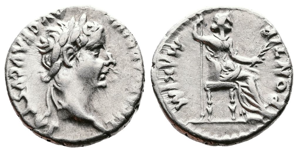 Roman Empire. Tiberius- Tribute Penny, Important Historically Biblical Coin. Denarius AD 14-37 #2.1