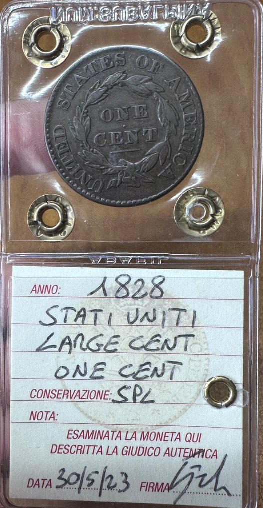 Amerikas forente stater. 1 Cent 1828 Large Cent #2.1