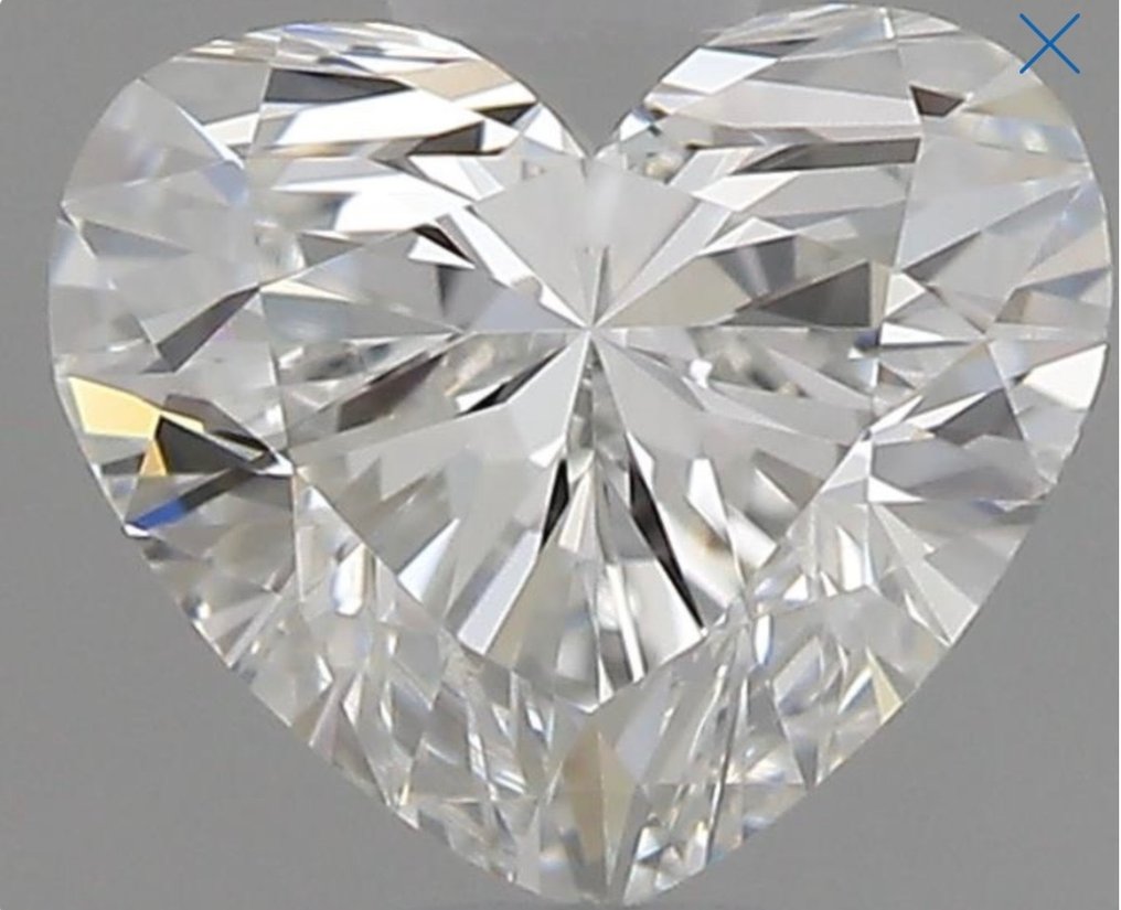 1 pcs Diamant  (Natuurlijk)  - 0.58 ct - Hart - D (kleurloos) - IF - Gemological Institute of America (GIA) - Ex Ex None, Type IIa #1.1
