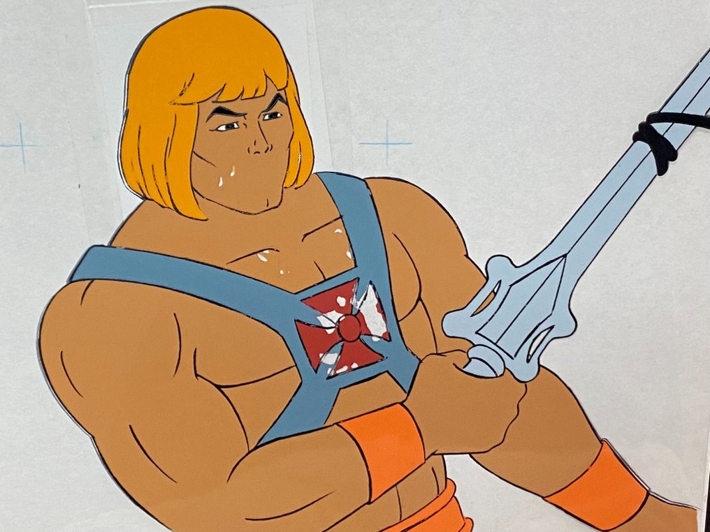 He-Man and the Masters of the Universe (1983) - 1 Cel de animație originală și desenul lui He-Man #3.2