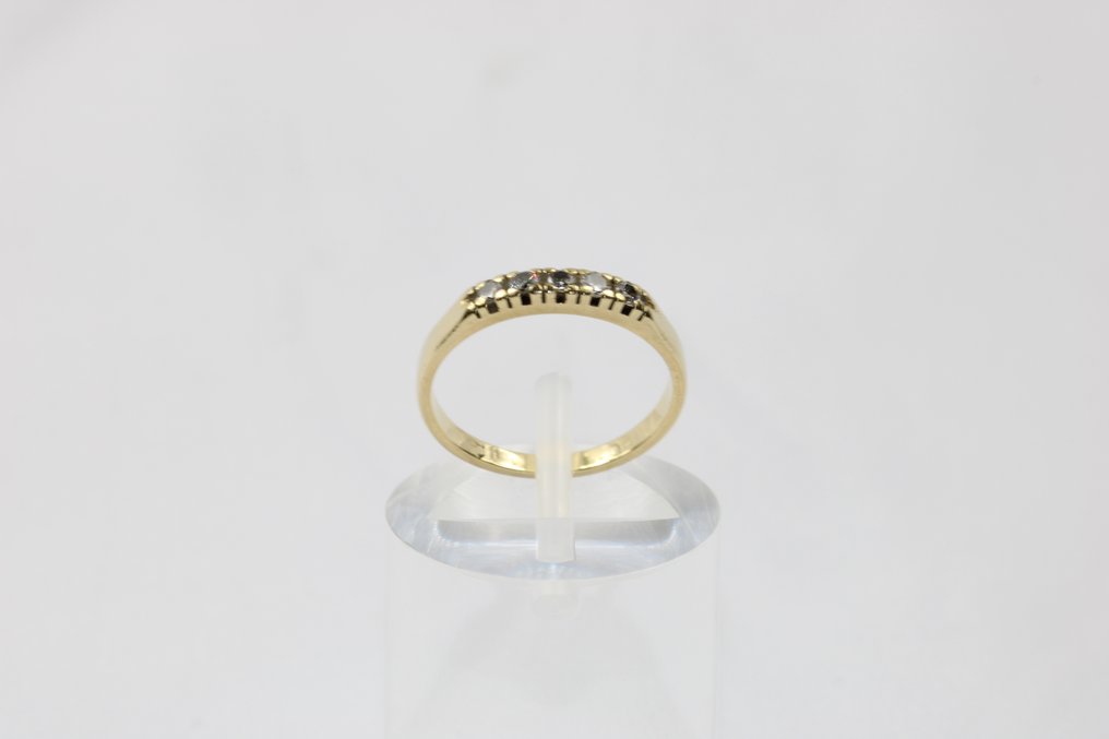 Ring - 18 kt. Yellow gold -  0.15ct. tw. Diamond  (Natural) #2.2