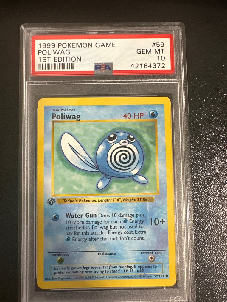 Pokémon - 1 Graded card - Poliwag 1st edition - PSA 10 #1.1
