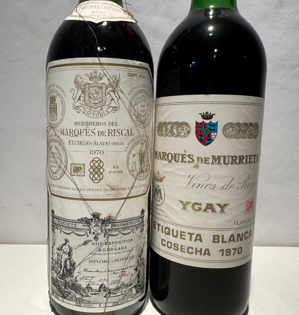 1950 & 1954 Marqués de Murrieta, Ygay, 1970 Marqués de Riscal & 1970 Ygay Etiqueta Blanca - 拉里奧哈 Reserva - 4 瓶 (0.75L) #1.2