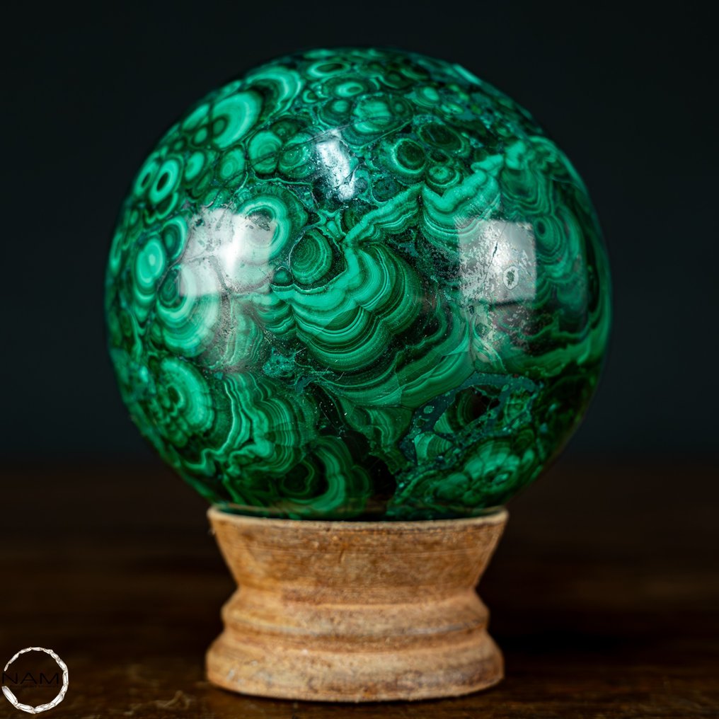 First Quality Malachite Sphere- 708.19 g #1.2