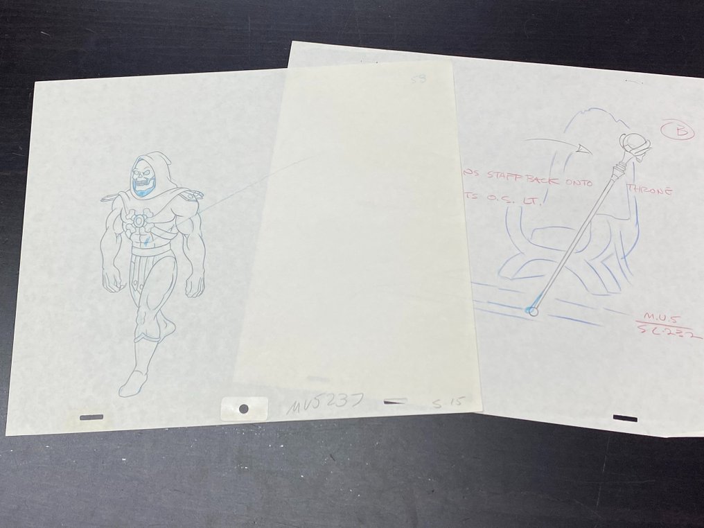 He-Man and the Masters of the Universe - 2 Oryginalne rysunki animacyjne Skeletora (1983) #2.1