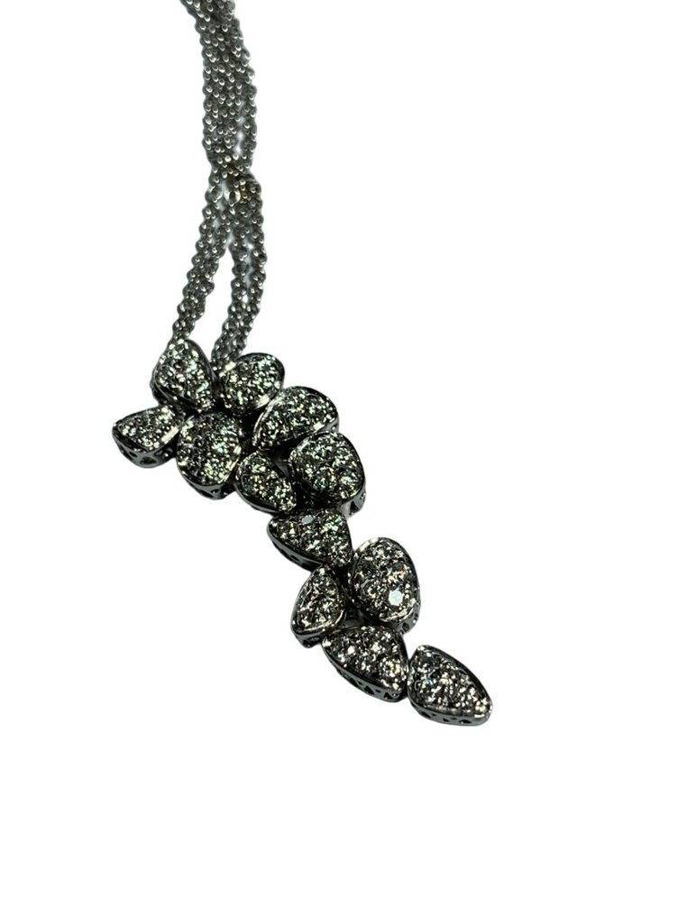 Halskæde med vedhæng Hvidguld -  0.84ct. tw. Diamant  (Natur) - 18 karat guld diamant halskæde #1.1