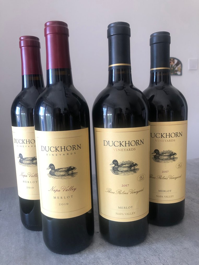 2017 x 2 Duckhorn Vineyards Merlot Three Palms & 2019 x 2 Merlot Napa Valley - Napa Valley - 4 Flaske (0,75Â l) #1.1