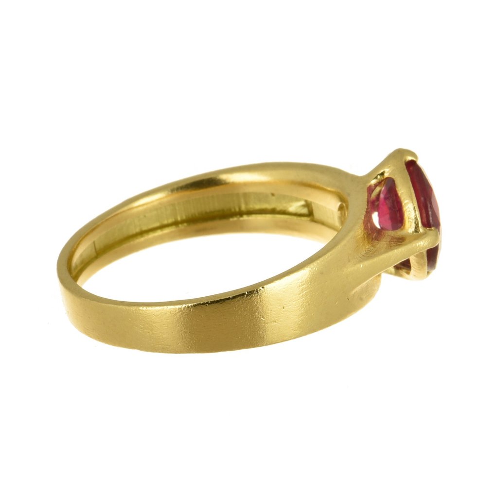 Δαχτυλίδι - 18 καράτια Κίτρινο χρυσό Ρουμπίνι #2.1