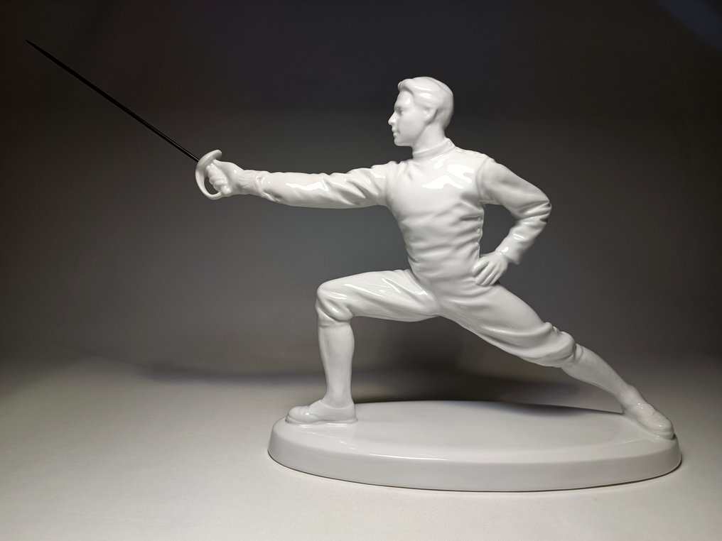 Herend - Sculpture, Olympic Swordsman - 27 cm - Porcelain #2.2