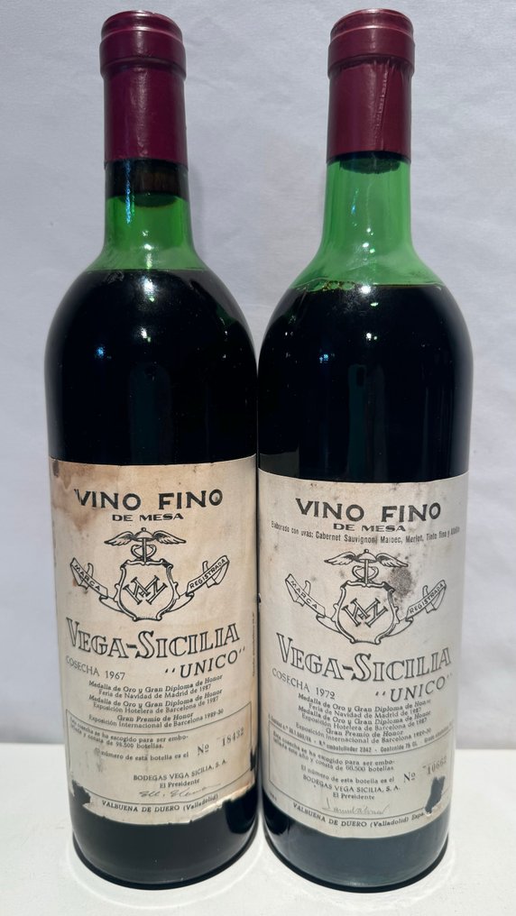 1967 & 1972 Vega Sicilia, Único - Ribera del Duero Gran Reserva - 2 Botellas (0,75 L) #1.1