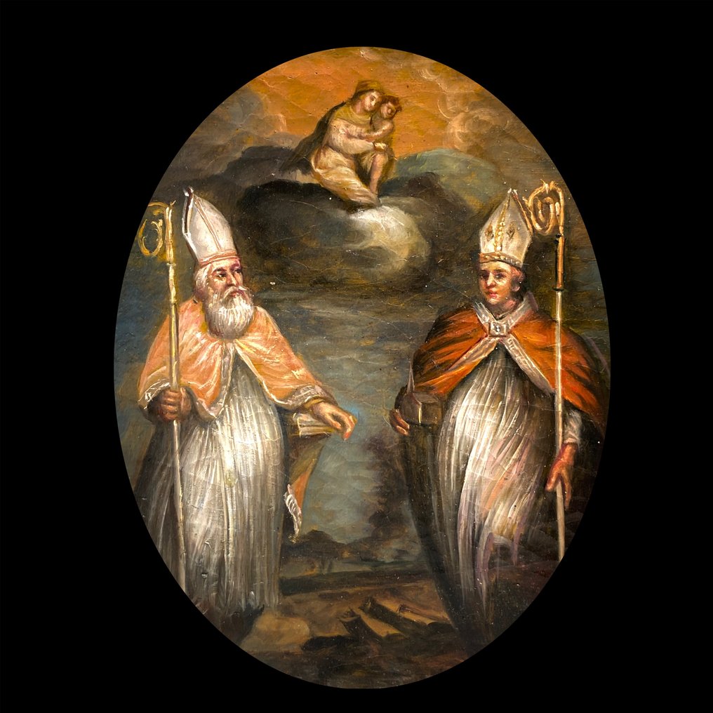 Escuela italiana (XIX) - Retrato de dos papas #1.1