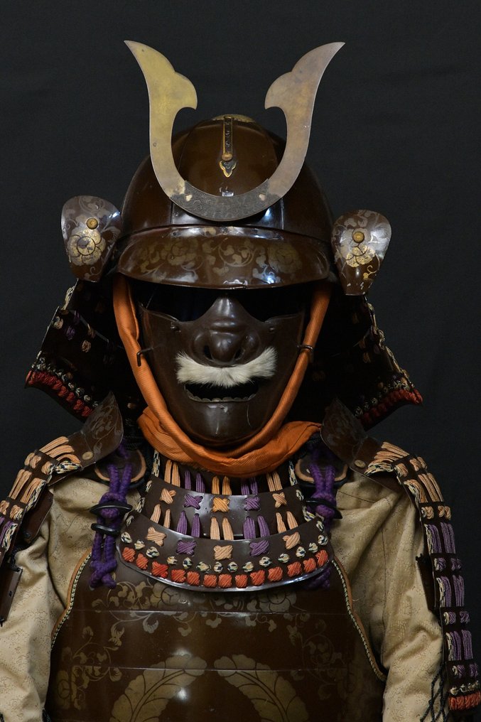 面具 - 日本 Yoroi Gusoku 全武士盔甲 - 1910-1920 #1.2