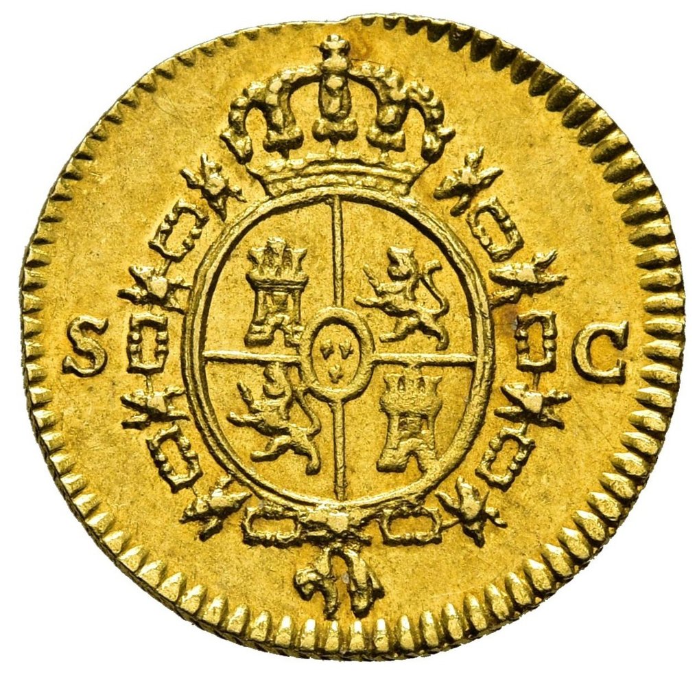 Spain. Carlos III (1759-1788). 1/2 Escudo - 1788 C - Sevilla - Brillo original #1.2