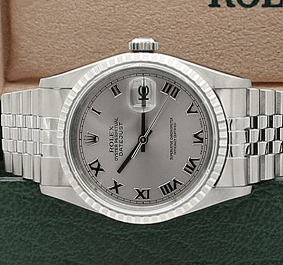 Rolex - Datejust - Grey Roman Dial - 16220 - Unisex - 2000 - 2010 #1.1