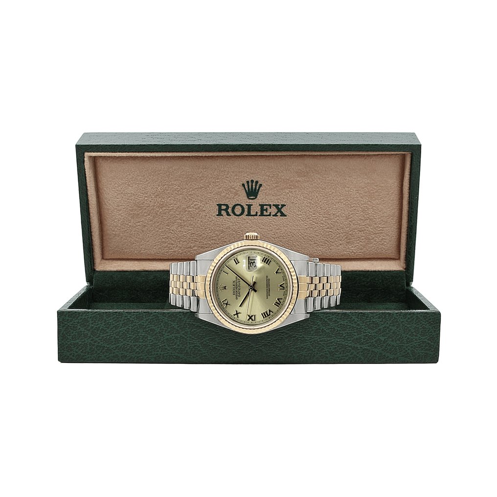 Rolex - Oyster Perpetual Datejust 36 - Champagne Roman Dial - 16233 - Unisex - 1990-1999 #1.2