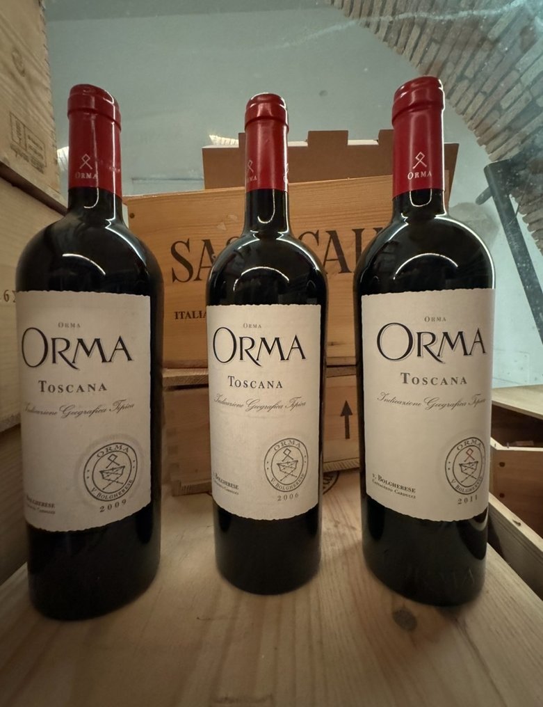 2006 ,2009 & 2011 Tenuta Sette Ponti “Orma” - Tuscany - 3 Bottles (0.75L) #1.1