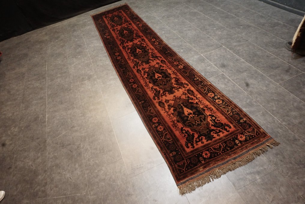Afghan art deco - Carpet - 400 cm - 80 cm - runner #2.2