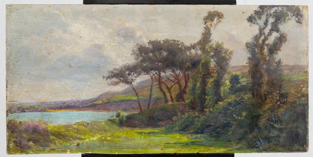 H. Lamour (XIX-XX) - Paysage, bord de rivière #3.1