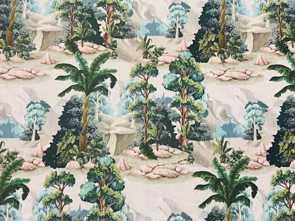 Elegante und exklusive Panama-Baumwolle – klassische chinesische Malerei - Polsterstoff  - 300 cm - 280 cm #3.1