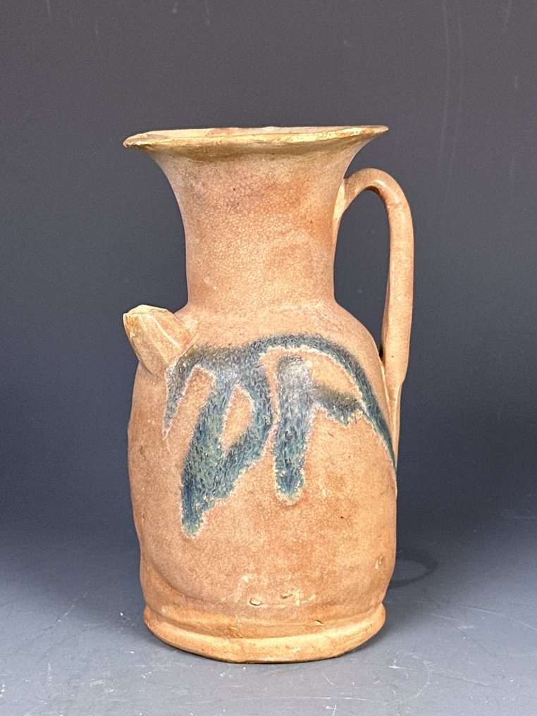 Oldtidens Kina Keramik, Keramik Flagon, tekande eller æder - 19.5 cm #2.1