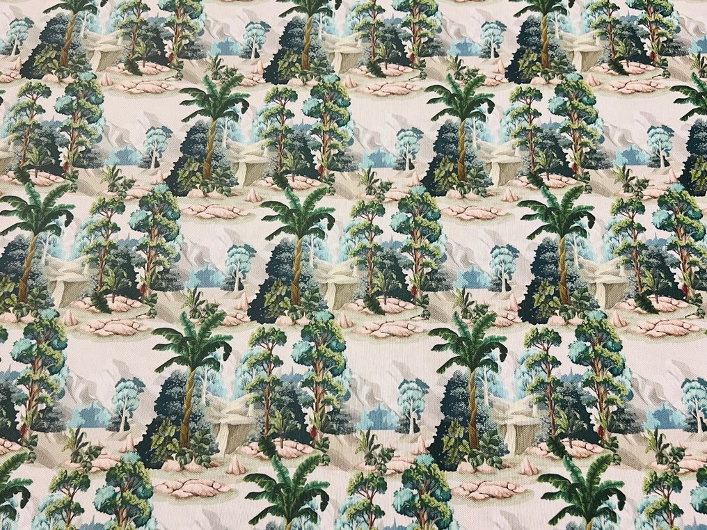 Algodón Panamá Elegante y Exclusivo - Pintura Clásica China - Tejido de tapicería  - 300 cm - 280 cm #2.2