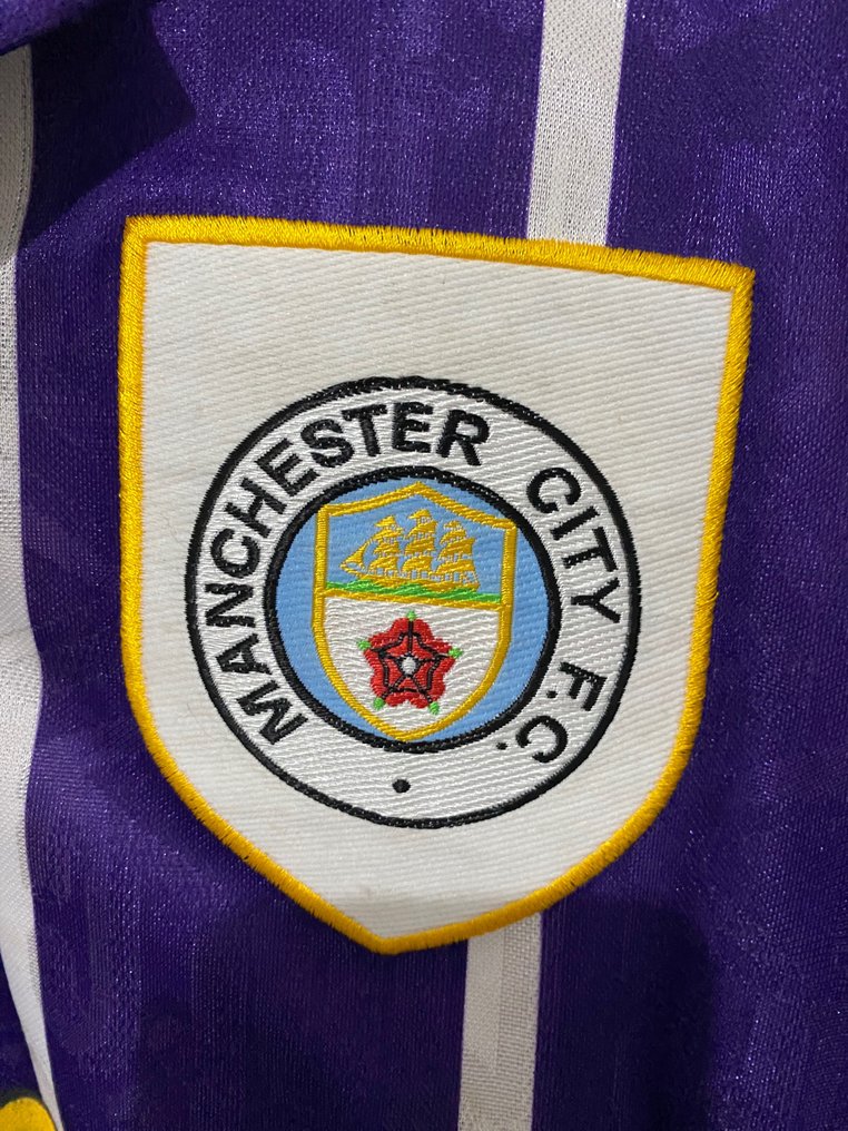 Manchester City - Voetbal Europees kampioenschap - umbro violeta - 1992 - Football jersey  #1.2