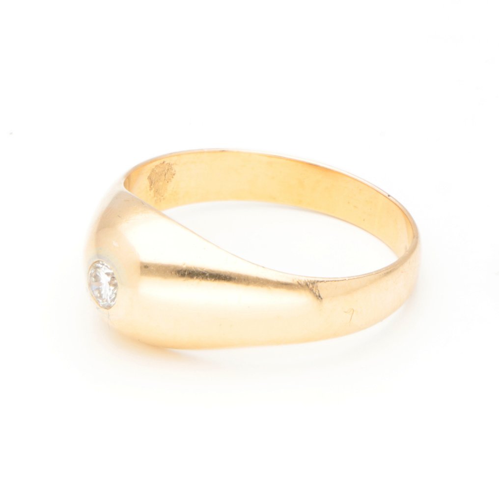 Ring - 18 karaat Geel goud -  0.10ct. tw. Diamant #1.2