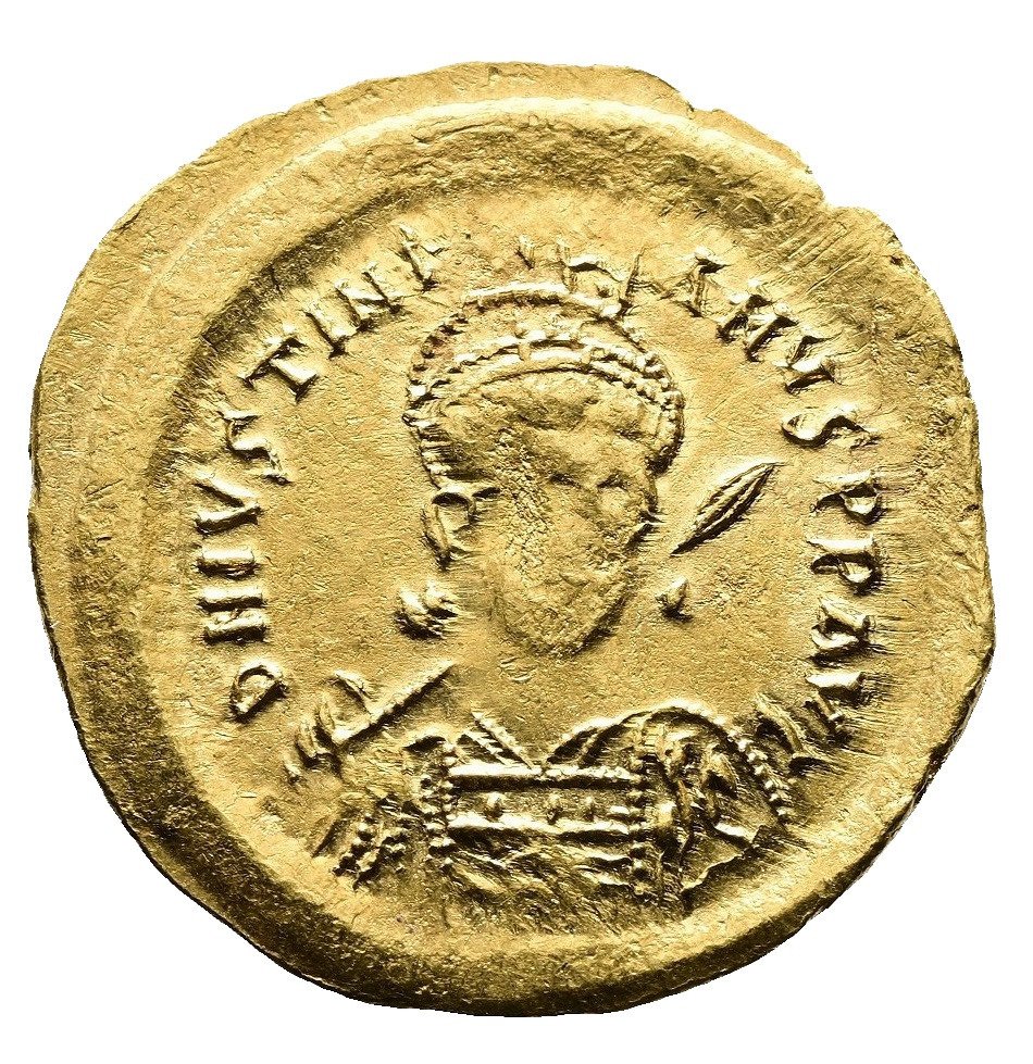 Constantinopla. Justinianus I.. Solidus AD 518-527  (Sem preço de reserva) #2.2