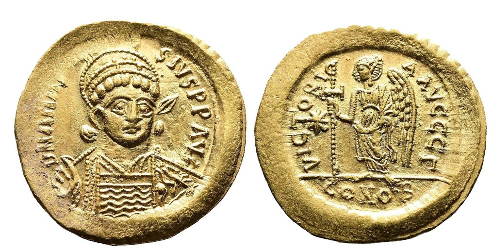 Konstantinopel. Anastasius I.. Solidus AD 491-518 #1.1