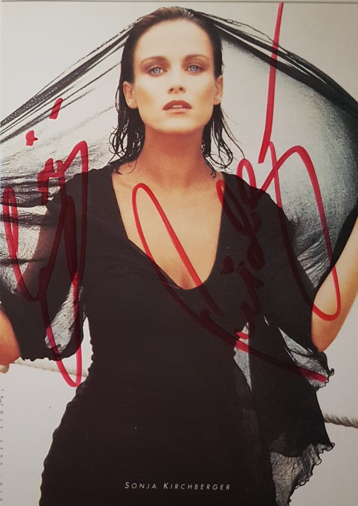 signed; Sonja Kirchberger - Die 50 schönsten STARS aus dem deutschen PB & Playboy (Germany) 04/2014 & photocard (signed) - 2014 #1.2