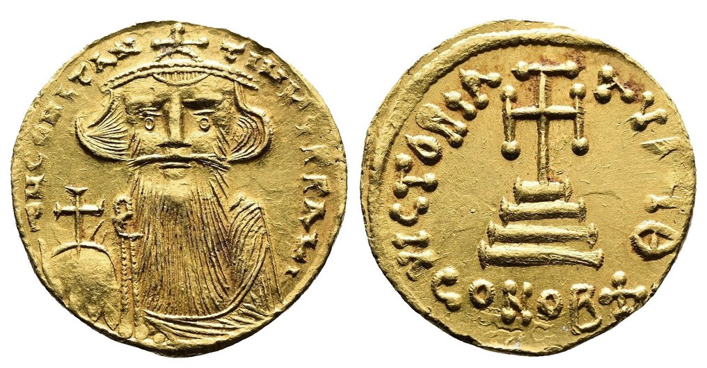 Konstantinápoly menta. Constans II.. Solidus AD 641-668 #1.1