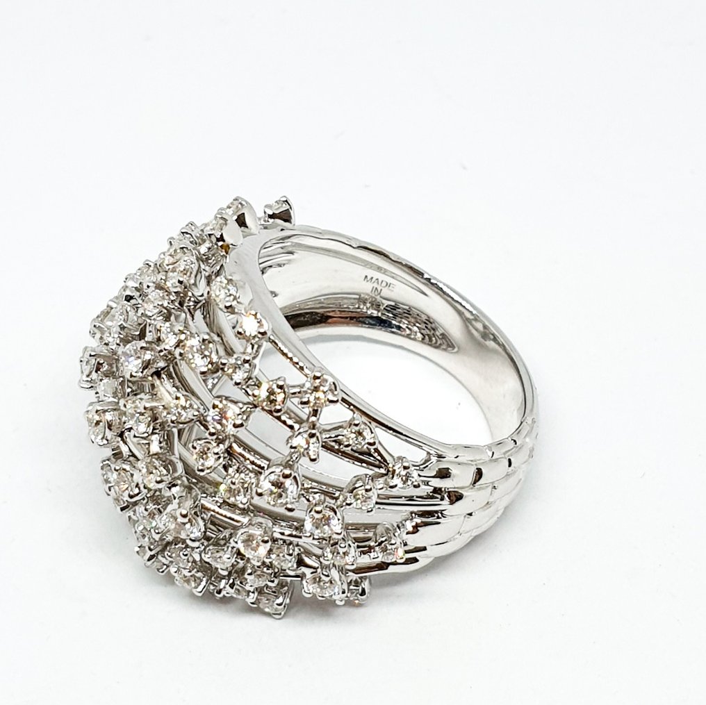 Fope - Wyrazisty pierścionek (statement) - 18-karatowe Białe złoto -  1.06ct. tw. Diament  (Naturalny) #2.1