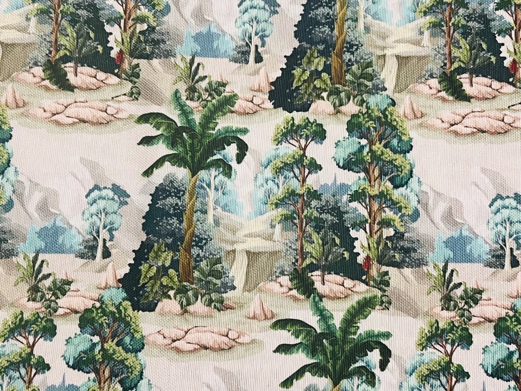 Elegante und exklusive Panama-Baumwolle – klassische chinesische Malerei - Polsterstoff  - 300 cm - 280 cm #1.1
