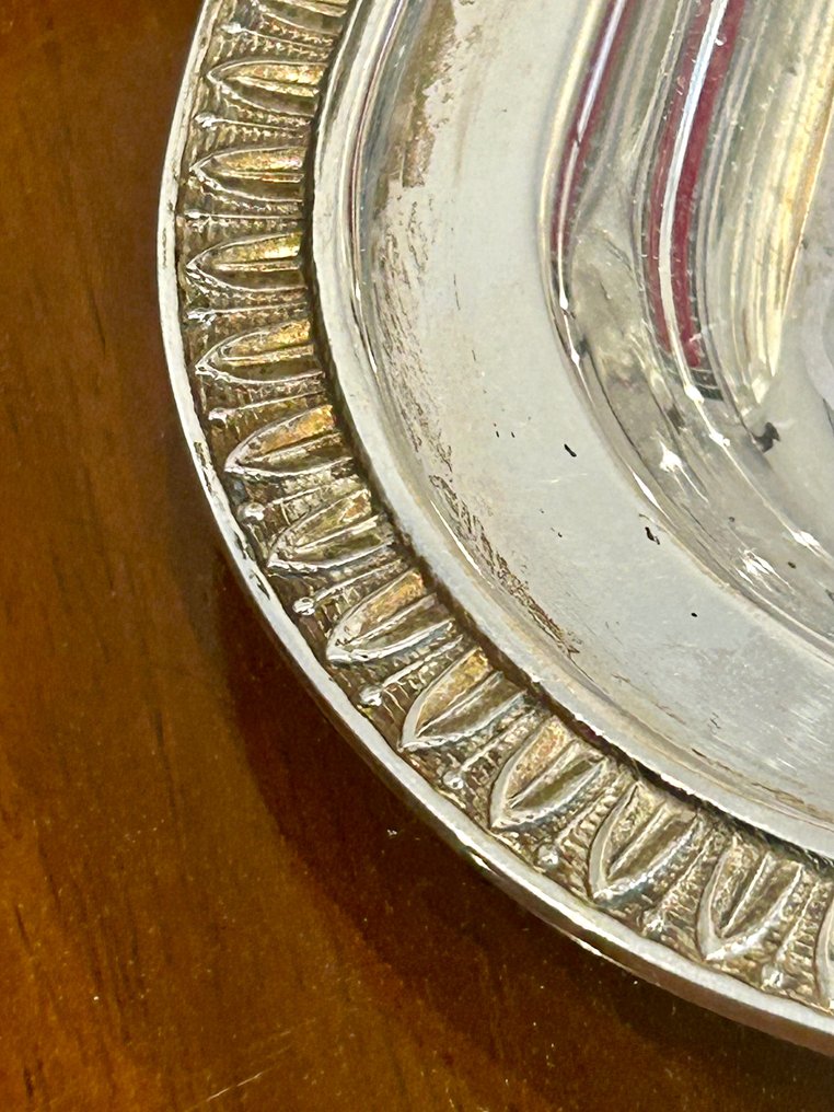 Punzone 746 VI (Vicenza) - Tafelmiddenstuk - Rechthoekig zilveren middenstukblad - .800 zilver #3.1