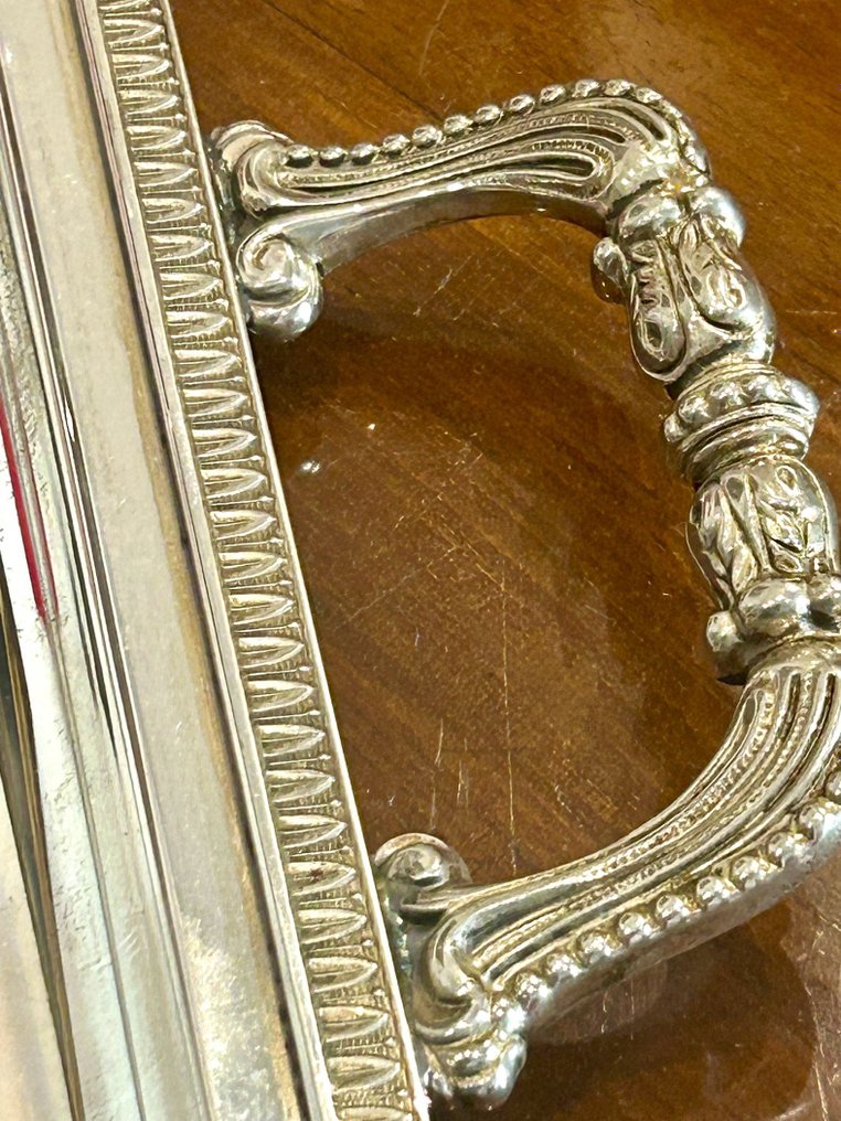 Punzone 746 VI (Vicenza) - Tafelmiddenstuk - Rechthoekig zilveren middenstukblad - .800 zilver #2.2
