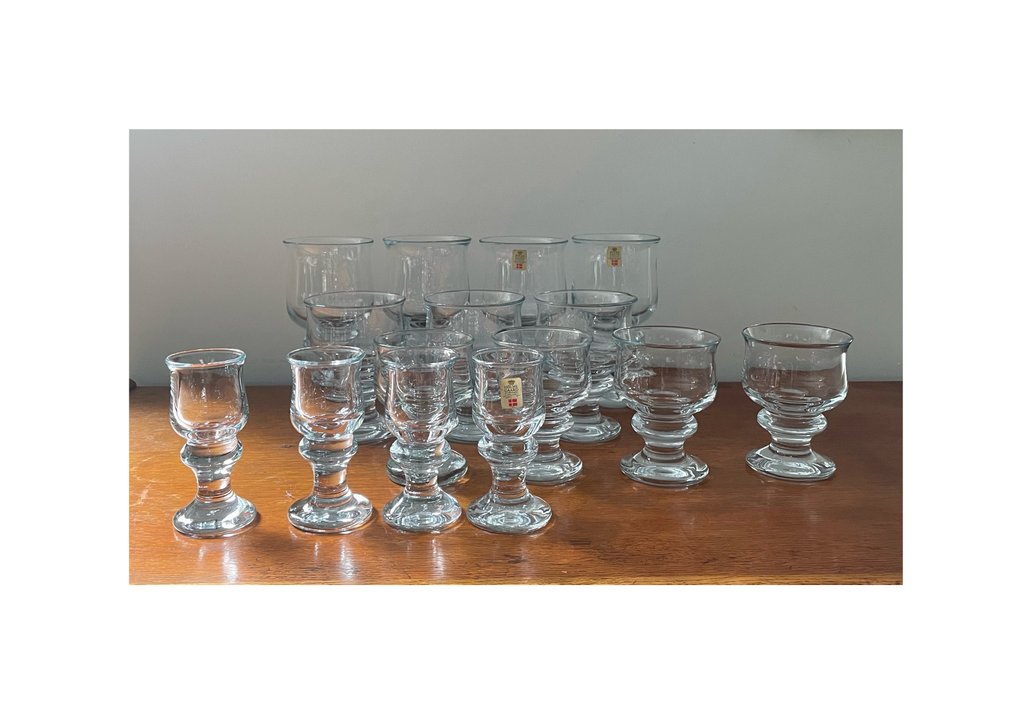 Holmegaard - Per Lütken - 飲酒服務 (15) - 獵人 - 玻璃 - 玻璃器皿、水杯套裝 #2.1