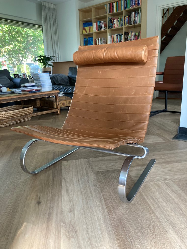 E. Kold Christensen - Poul Kjaerholm - Καρέκλα - PK20 - Δέρμα, Χάλυβας #3.2