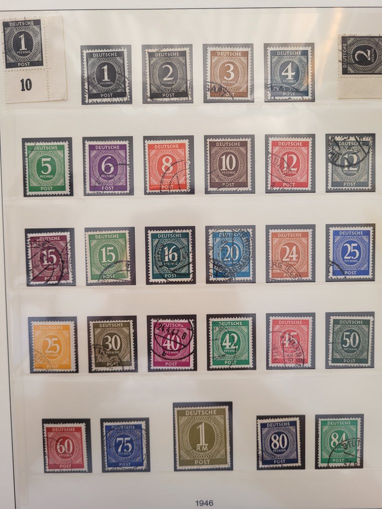 Szövetségi megszállás - Németország 1946/1948 - Szövetséges öntvény 1x bélyegzett és 1x menta soha nem csuklósan kész #1.2