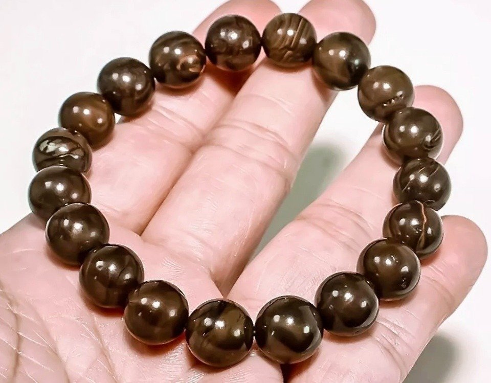 NO RESERVE PRICE PRETTY 144.00 Carat AUSTRALIAN BOULDER OPAL BRACELET Polished - Height: 10 mm - Width: 10 mm- 28.8 g - (1) #1.0