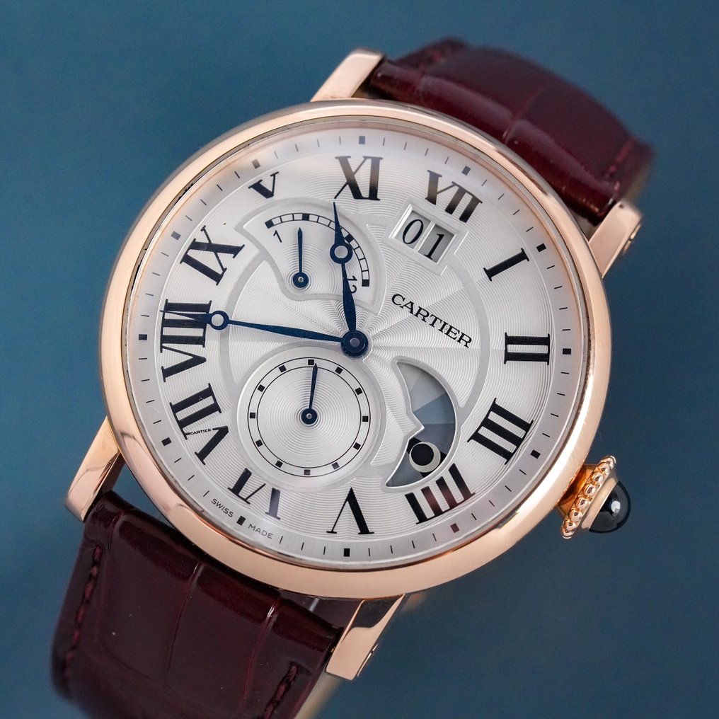 Cartier - Rotonde de Cartier Large Date Retrograde Second Time Zone and Day Night Indicator 18k Rose Gold - W1556240 - Mænd - 2011-nu #1.2