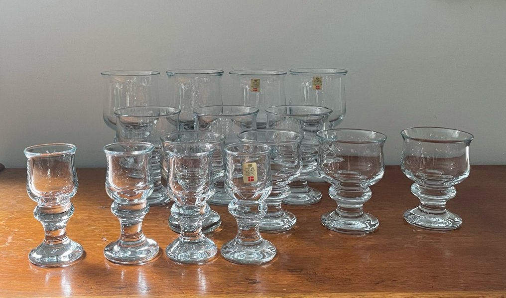 Holmegaard - Tore Lundborg - 饮料用具 (15) - 猎人 - 玻璃 - 玻璃器皿、水杯套装 #1.1