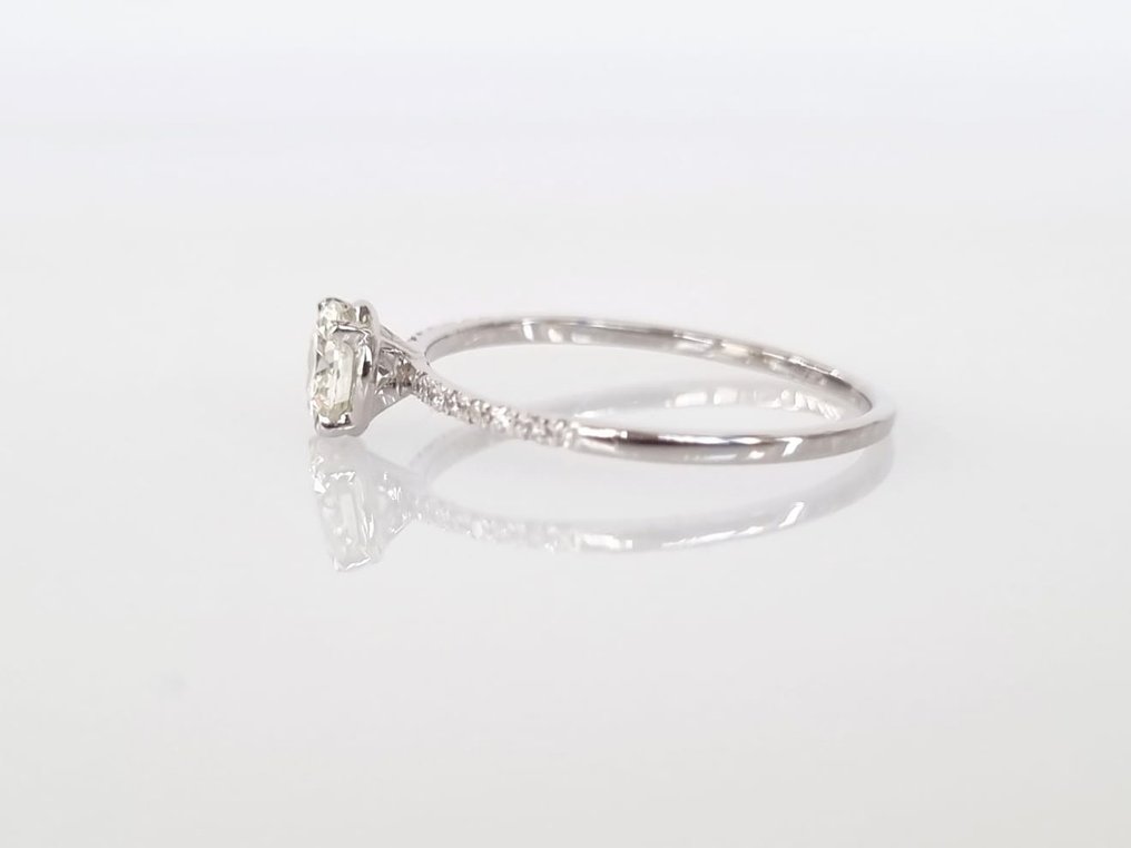 Pierścionek zaręczynowy - 18-karatowe Białe złoto -  0.54ct. tw. Diament  (Naturalny) #2.2