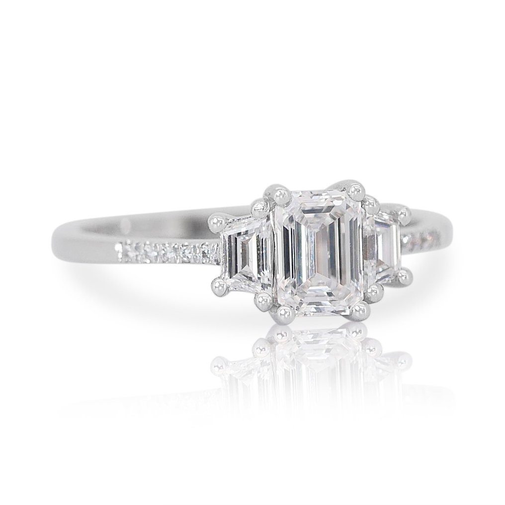 戒指 - 18K包金 白金 -  1.50ct. tw. 钻石  (天然) - 钻石 - 惊人的戒指 #1.2