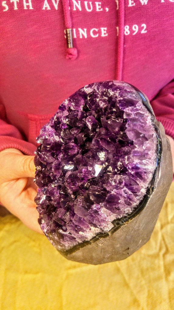 紫水晶晶簇 - 簇 自由形式 - 高度: 14 cm - 闊度: 11 cm- 1741 g #1.1